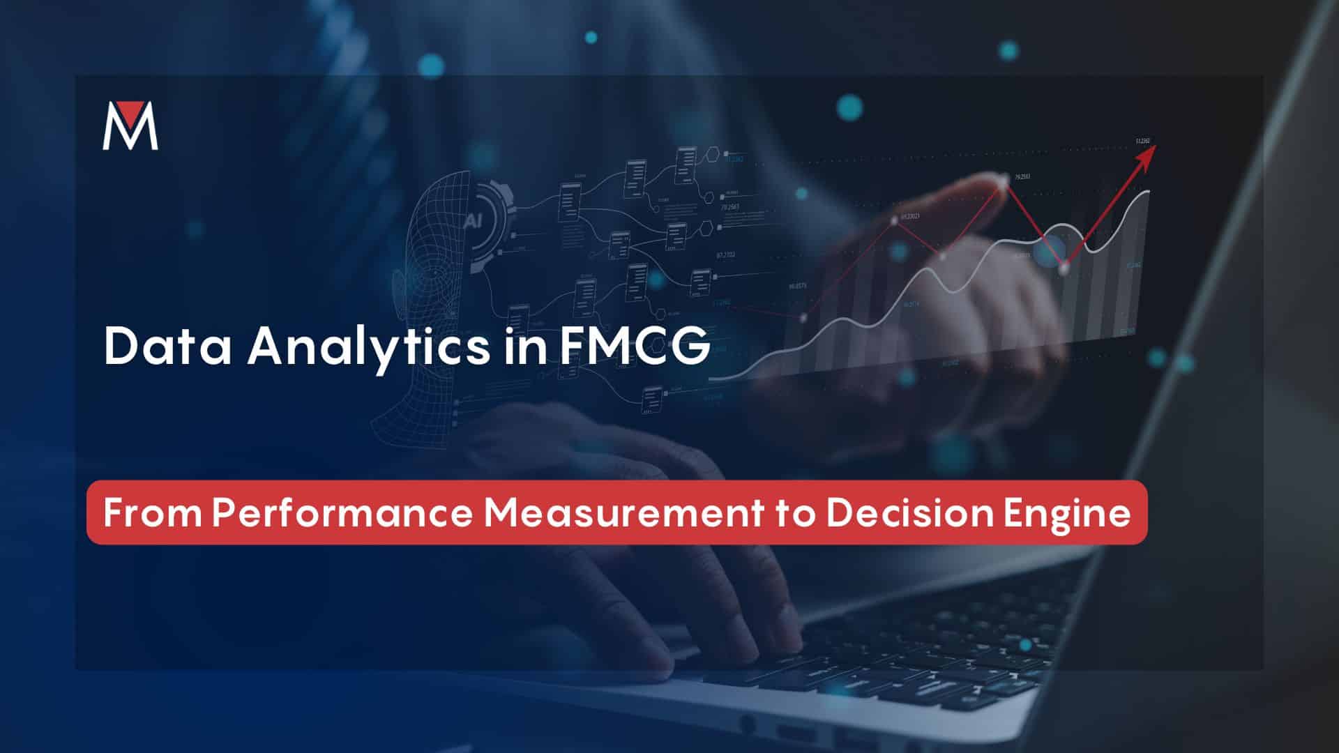 Data analytics in FMCG dashboard showing commercial team reviewing pricing, market share, and distribution insights to drive revenue growth